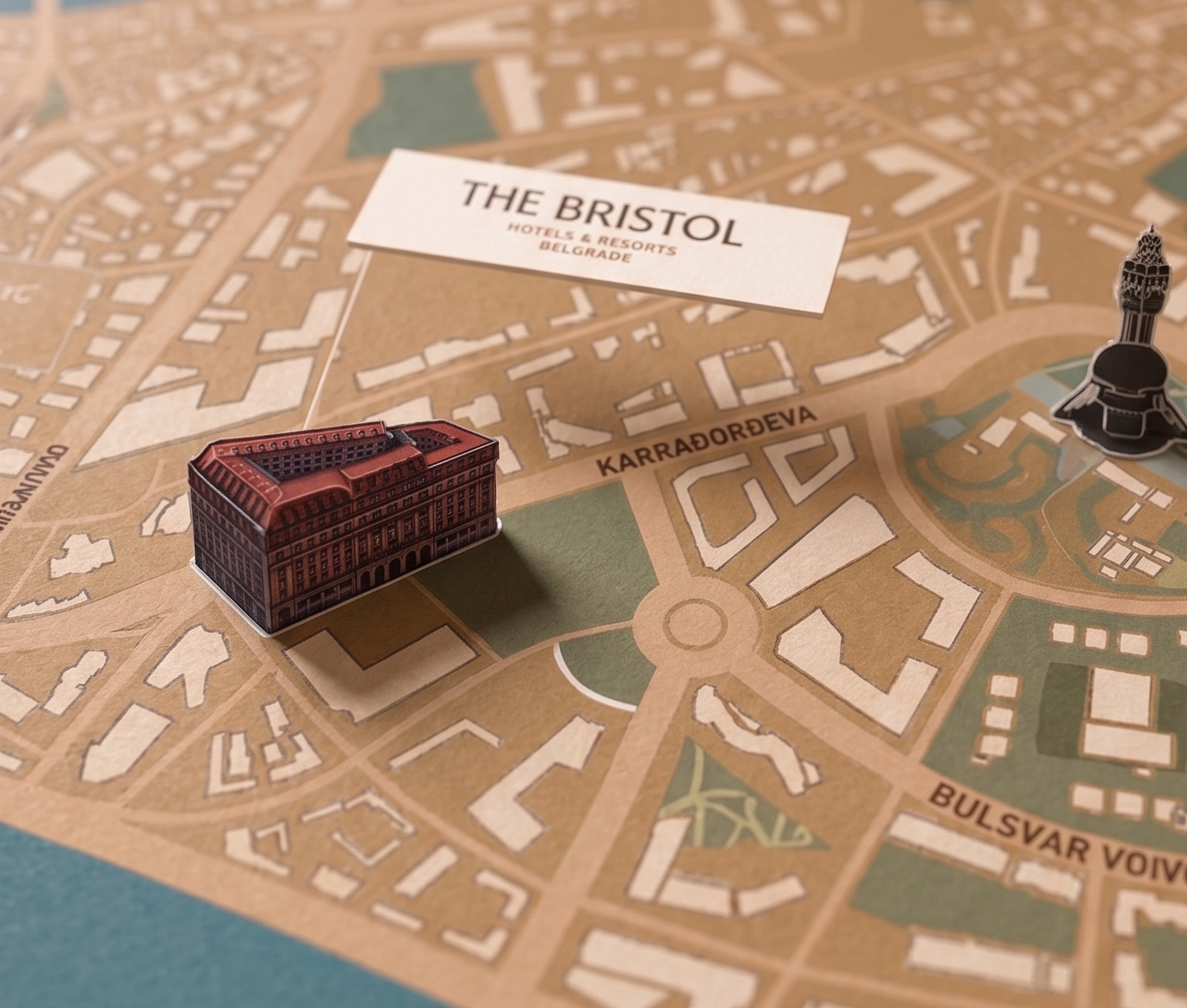 The Bristol map detail — Kalemegdan Park