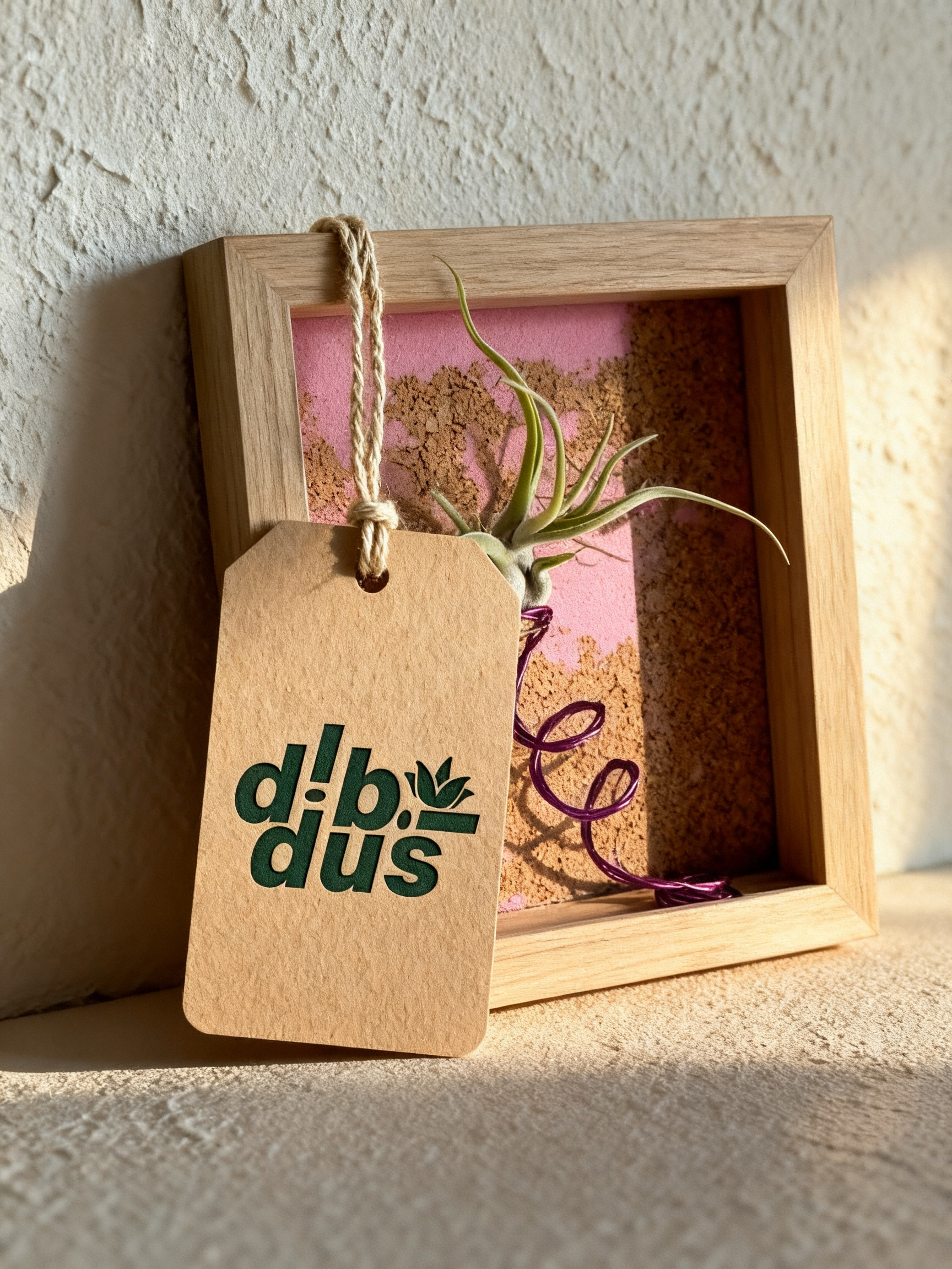 Dibidus framed plant with branded tag