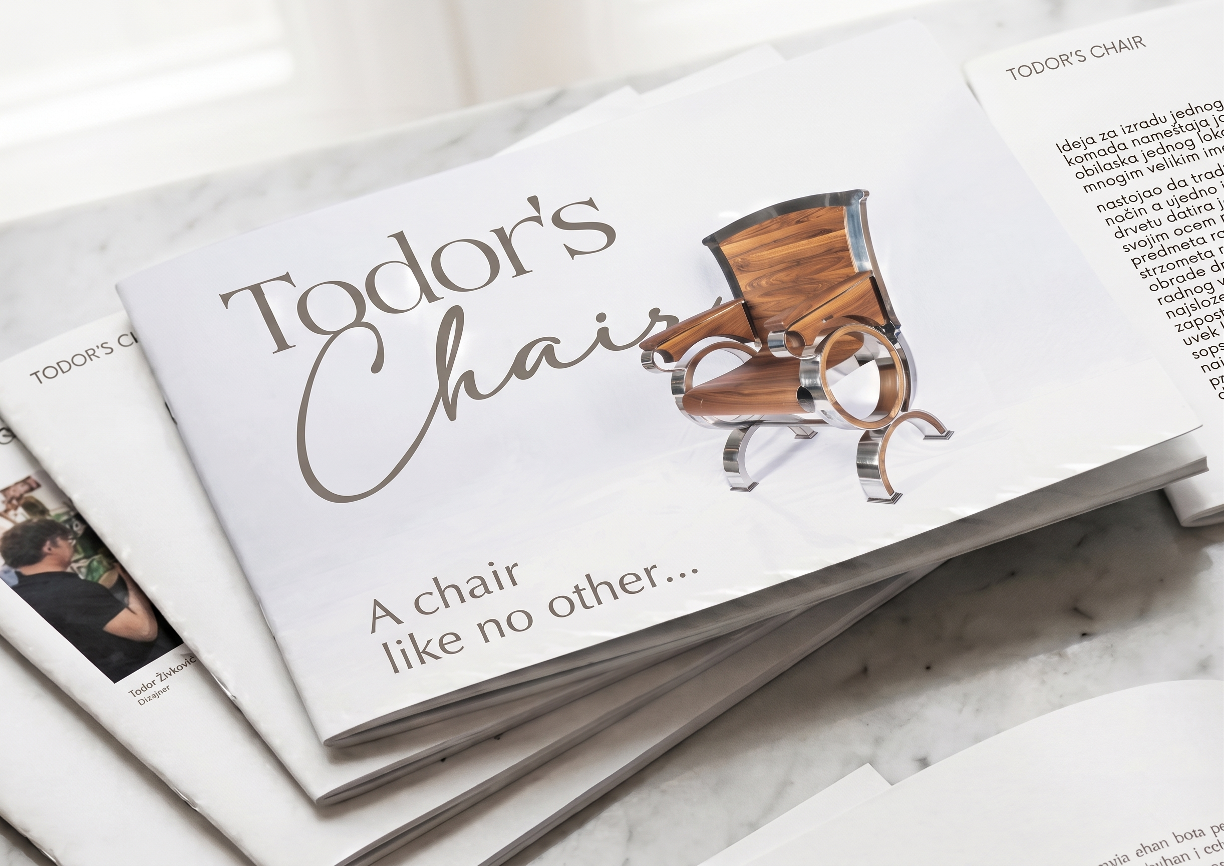 Todor's Chair brochure spread detail