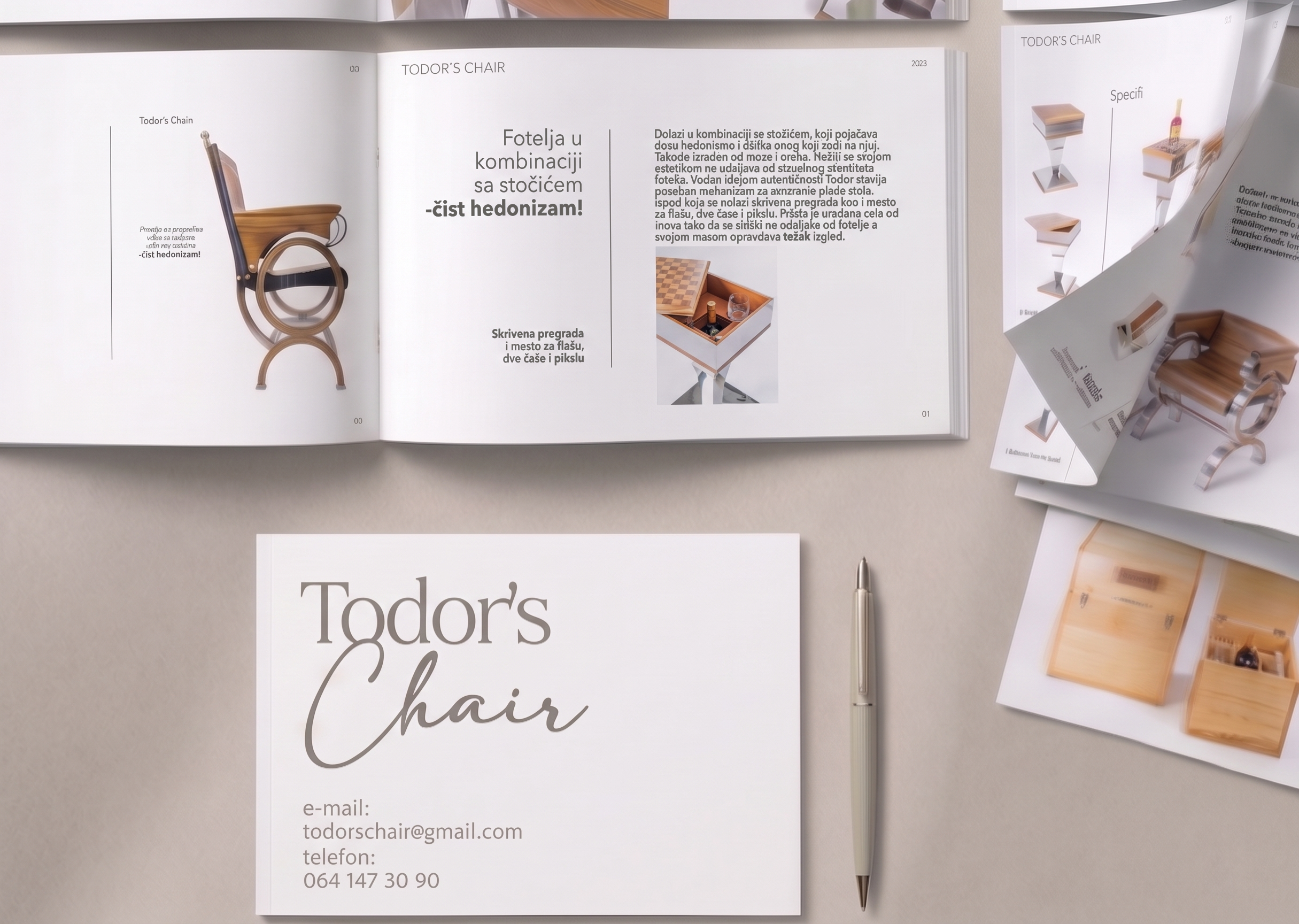 Todor's Chair brochure cover stack
